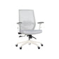 Modern Desk Chair Mesh Computer Chair Mid-Back Chair in Black/Gray/Orange Grey 1 Piece Clearhalo 'furn' 'furn_office_chair' 'Furniture' 'Office Chairs' 'Office Furniture' 'office_chair' 5965605