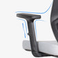 Modern Desk Chair Mesh Computer Chair Mid-Back Chair in Black/Gray/Orange Clearhalo 'furn' 'furn_office_chair' 'Furniture' 'Office Chairs' 'Office Furniture' 'office_chair' 5965609