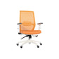 Modern Desk Chair Mesh Computer Chair Mid-Back Chair in Black/Gray/Orange Orange 1 Piece Clearhalo 'furn' 'furn_office_chair' 'Furniture' 'Office Chairs' 'Office Furniture' 'office_chair' 5965623