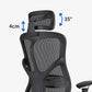 Sedia da scrivania moderna Sedia da computer in rete Sedia con schienale alto in colore nero