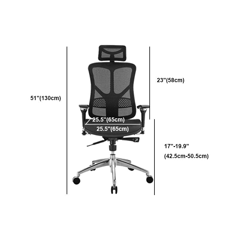 Sedia da scrivania moderna Sedia da computer in rete Sedia con schienale alto in colore nero