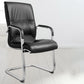 No Distressing Black Arm Chair Faux Leather and Chrome Frame Office Chair Clearhalo 'furn' 'furn_office_chair' 'Furniture' 'Office Chairs' 'Office Furniture' 'office_chair' 5965678