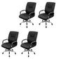 No Distressing Black Arm Chair Faux Leather and Chrome Frame Office Chair Black 4 Piece Set Casters Included Clearhalo 'furn' 'furn_office_chair' 'Furniture' 'Office Chairs' 'Office Furniture' 'office_chair' 5965698