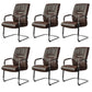 No Distressing Black Arm Chair Faux Leather and Chrome Frame Office Chair Coffee 6 Piece Set Casters Not Included Clearhalo 'furn' 'furn_office_chair' 'Furniture' 'Office Chairs' 'Office Furniture' 'office_chair' 5965703