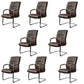 No Distressing Black Arm Chair Faux Leather and Chrome Frame Office Chair Coffee 8 Piece Set Casters Not Included Clearhalo 'furn' 'furn_office_chair' 'Furniture' 'Office Chairs' 'Office Furniture' 'office_chair' 5965704