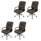 No Distressing Black Arm Chair Faux Leather and Chrome Frame Office Chair Coffee 4 Piece Set Casters Included Clearhalo 'furn' 'furn_office_chair' 'Furniture' 'Office Chairs' 'Office Furniture' 'office_chair' 5965707