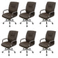 No Distressing Black Arm Chair Faux Leather and Chrome Frame Office Chair Coffee 6 Piece Set Casters Included Clearhalo 'furn' 'furn_office_chair' 'Furniture' 'Office Chairs' 'Office Furniture' 'office_chair' 5965708