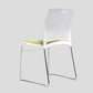 Silla de escritorio contemporánea de 18" de ancho, color blanco, sin ruedas, silla de oficina