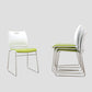 Silla de escritorio contemporánea de 18" de ancho, color blanco, sin ruedas, silla de oficina