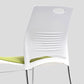 Silla de escritorio contemporánea de 18" de ancho, color blanco, sin ruedas, silla de oficina