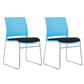 Chaise de bureau moderne, chaise d'ordinateur en plastique, sans accoudoirs, à dossier moyen