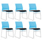 Chaise de bureau moderne, chaise d'ordinateur en plastique, sans accoudoirs, à dossier moyen