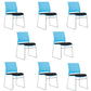 Chaise de bureau moderne, chaise d'ordinateur en plastique, sans accoudoirs, à dossier moyen