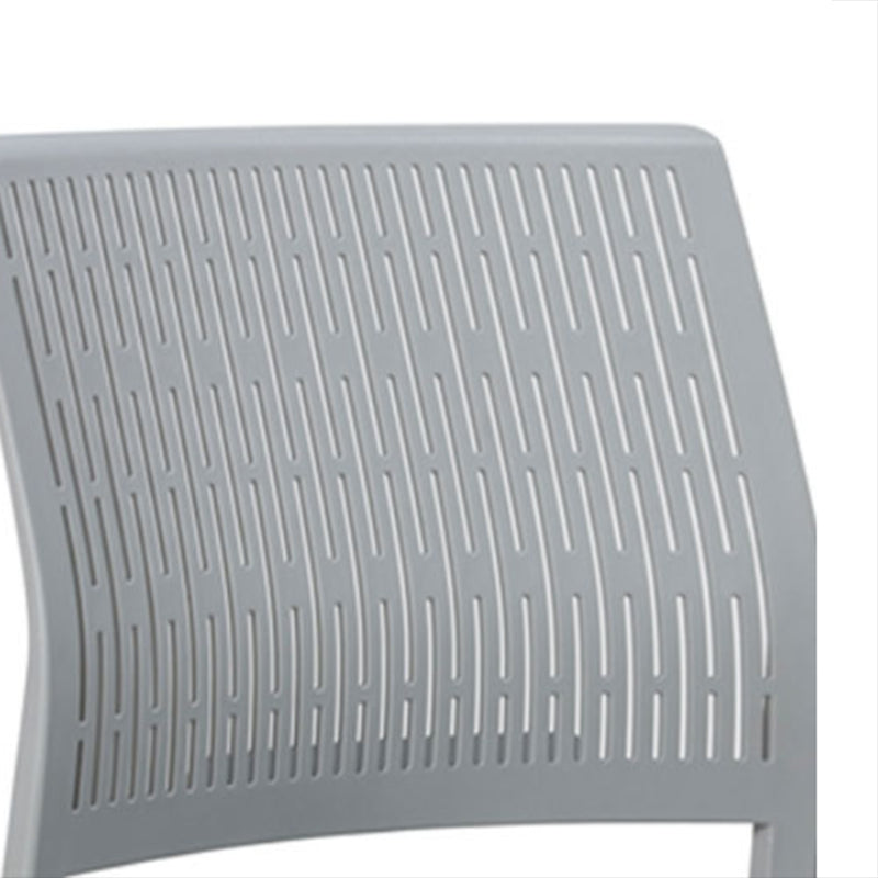 Chaise de bureau moderne, chaise d'ordinateur en plastique, sans accoudoirs, à dossier moyen