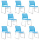 Chaise de bureau moderne, chaise d'ordinateur en plastique, sans accoudoirs, à dossier moyen