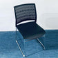 Chaise de bureau moderne, chaise d'ordinateur en plastique, sans accoudoirs, à dossier moyen