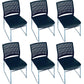 Chaise de bureau moderne, chaise d'ordinateur en plastique, sans accoudoirs, à dossier moyen