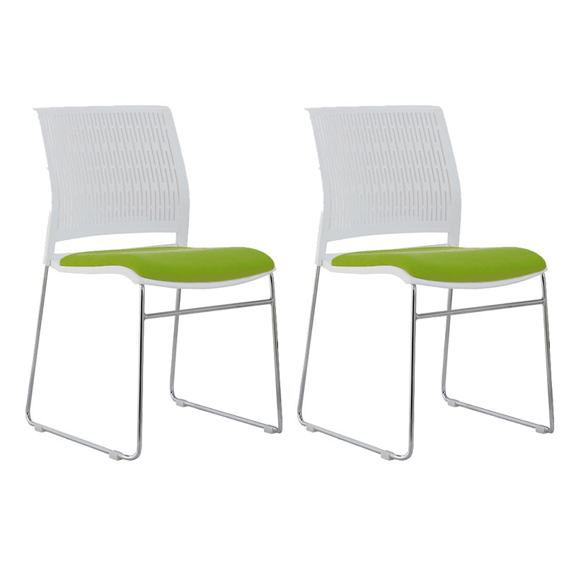 Chaise de bureau moderne, chaise d'ordinateur en plastique, sans accoudoirs, à dossier moyen