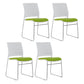 Chaise de bureau moderne, chaise d'ordinateur en plastique, sans accoudoirs, à dossier moyen