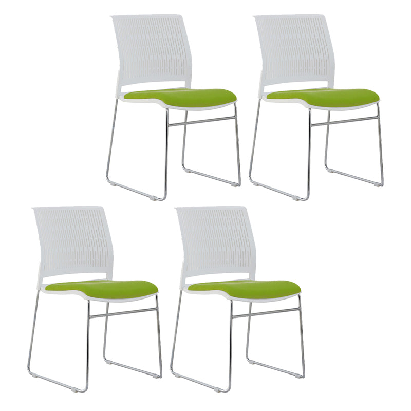 Chaise de bureau moderne, chaise d'ordinateur en plastique, sans accoudoirs, à dossier moyen