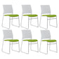 Chaise de bureau moderne, chaise d'ordinateur en plastique, sans accoudoirs, à dossier moyen