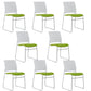 Chaise de bureau moderne, chaise d'ordinateur en plastique, sans accoudoirs, à dossier moyen