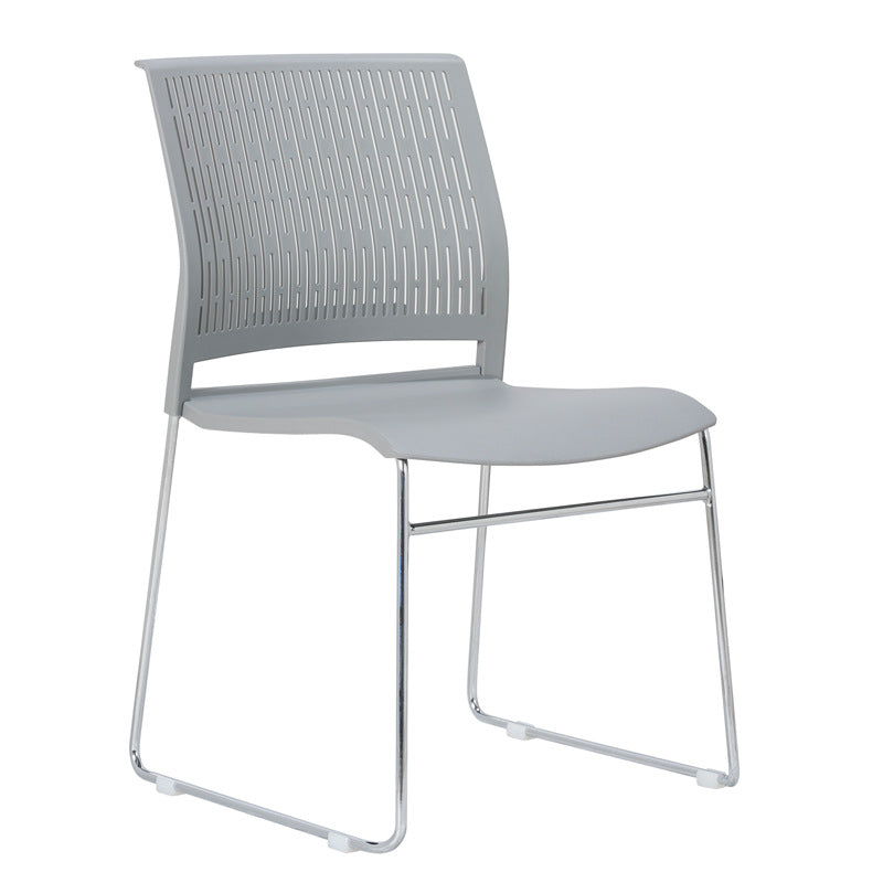 Chaise de bureau moderne, chaise d'ordinateur en plastique, sans accoudoirs, à dossier moyen