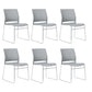 Chaise de bureau moderne, chaise d'ordinateur en plastique, sans accoudoirs, à dossier moyen
