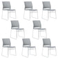 Chaise de bureau moderne, chaise d'ordinateur en plastique, sans accoudoirs, à dossier moyen