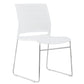 Chaise de bureau moderne, chaise d'ordinateur en plastique, sans accoudoirs, à dossier moyen