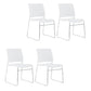 Chaise de bureau moderne, chaise d'ordinateur en plastique, sans accoudoirs, à dossier moyen