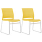 Chaise de bureau moderne, chaise d'ordinateur en plastique, sans accoudoirs, à dossier moyen