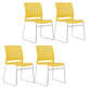 Chaise de bureau moderne, chaise d'ordinateur en plastique, sans accoudoirs, à dossier moyen