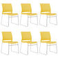 Chaise de bureau moderne, chaise d'ordinateur en plastique, sans accoudoirs, à dossier moyen