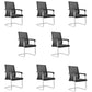 Contemporary Desk Chair No Wheels Mid Back Home Office Chair Black 8 Piece Set Clearhalo 'furn' 'furn_office_chair' 'Furniture' 'Office Chairs' 'Office Furniture' 'office_chair' 5965804