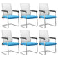 Contemporary Desk Chair No Wheels Mid Back Home Office Chair Blue 6 Piece Set Clearhalo 'furn' 'furn_office_chair' 'Furniture' 'Office Chairs' 'Office Furniture' 'office_chair' 5965807