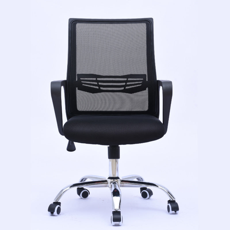 Modern Wheels Arm Chair Microfiber Conference Mid-Back Swivel Chair Clearhalo 'furn' 'furn_office_chair' 'Furniture' 'Office Chairs' 'Office Furniture' 'office_chair' 5965848
