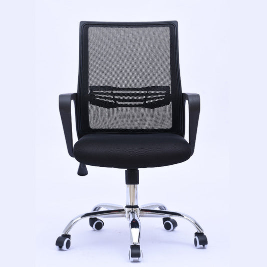 Modern Wheels Arm Chair Microfiber Conference Mid-Back Swivel Chair Clearhalo 'furn' 'furn_office_chair' 'Furniture' 'Office Chairs' 'Office Furniture' 'office_chair' 5965848