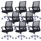 Modern Wheels Arm Chair Microfiber Conference Mid-Back Swivel Chair Black 8 Piece Set Clearhalo 'furn' 'furn_office_chair' 'Furniture' 'Office Chairs' 'Office Furniture' 'office_chair' 5965850