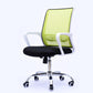 Modern Wheels Arm Chair Microfiber Conference Mid-Back Swivel Chair Green 1 Piece Clearhalo 'furn' 'furn_office_chair' 'Furniture' 'Office Chairs' 'Office Furniture' 'office_chair' 5965851