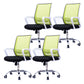 Modern Wheels Arm Chair Microfiber Conference Mid-Back Swivel Chair Green 4 Piece Set Clearhalo 'furn' 'furn_office_chair' 'Furniture' 'Office Chairs' 'Office Furniture' 'office_chair' 5965856