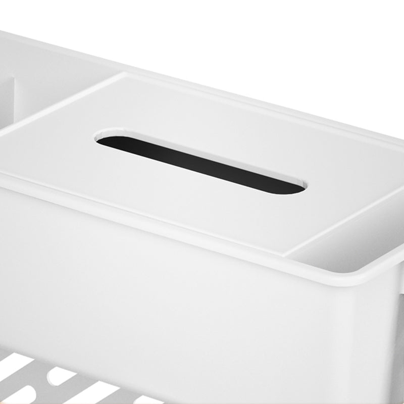 Plastic Pure White Shelf Bookcase Modern Vertical Book Shelf 7.5" Wide