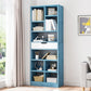 Modern Standard Open Bookshelf Engineered Wood Bookcase with Drawer Storage 19.7"L x 7.9"W x 70.9"H Blue Clearhalo 'Bookcases' 'furn' 'furn_bookcases' 'Furniture' 'Office Furniture' 5965894