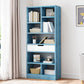 Modern Standard Open Bookshelf Engineered Wood Bookcase with Drawer Storage 19.7"L x 7.9"W x 61"H Blue Clearhalo 'Bookcases' 'furn' 'furn_bookcases' 'Furniture' 'Office Furniture' 5965902