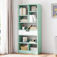 Modern Standard Open Bookshelf Engineered Wood Bookcase with Drawer Storage 19.7"L x 7.9"W x 61"H Green Clearhalo 'Bookcases' 'furn' 'furn_bookcases' 'Furniture' 'Office Furniture' 5965904