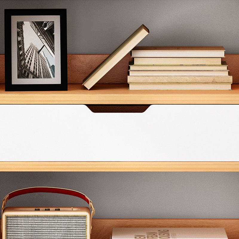 Modern Standard Open Bookshelf Engineered Wood Bookcase with Drawer Storage Clearhalo 'Bookcases' 'furn' 'furn_bookcases' 'Furniture' 'Office Furniture' 5965908