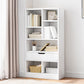 Modern Standard Open Bookshelf Engineered Wood Bookcase with Drawer Storage 19.7"L x 7.9"W x 50.8"H White Clearhalo 'Bookcases' 'furn' 'furn_bookcases' 'Furniture' 'Office Furniture' 5965911
