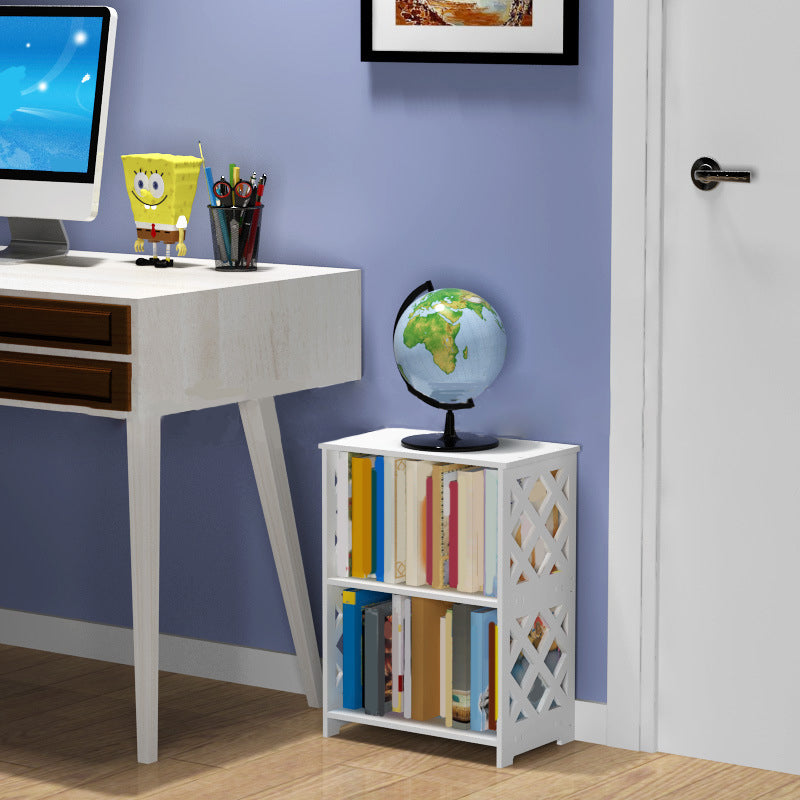 Libreria standard di scaffale contemporanea in plastica bianca chiusa