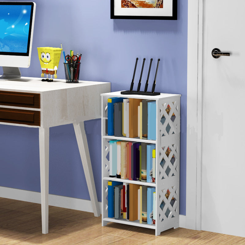 Libreria standard di scaffale contemporanea in plastica bianca chiusa