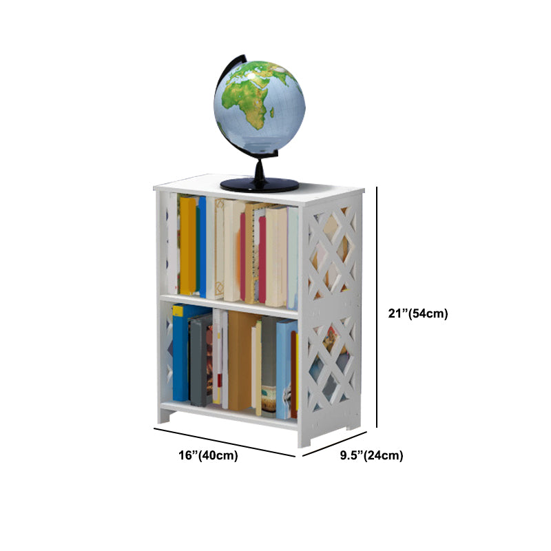 Libreria standard di scaffale contemporanea in plastica bianca chiusa